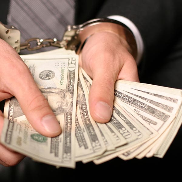 A person handling funds from a bail bondsman in Fort Mill, SC